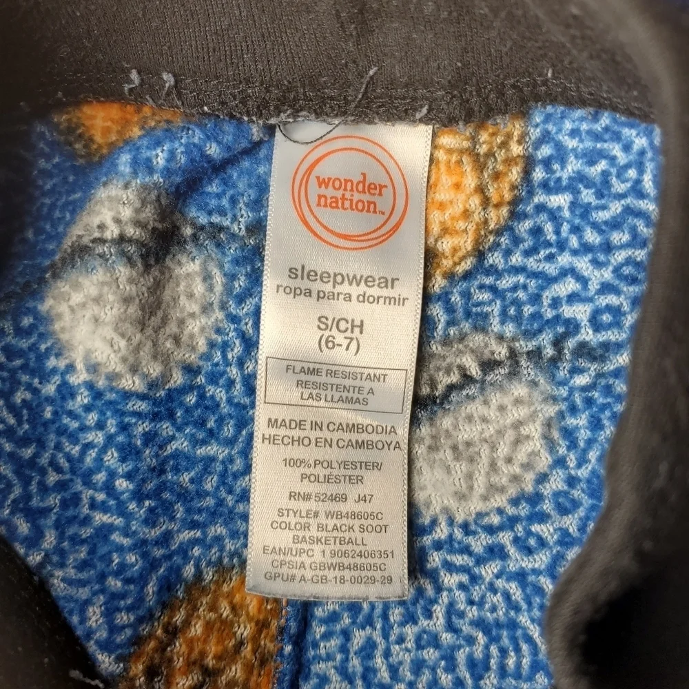 Wonder Nation Blue Orange and Gray Soft Space PJ Pajama Sleepwear Bottoms Pants
